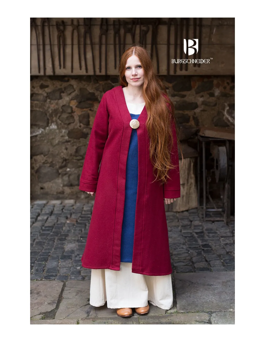 Brial Medieval Aslaug Rojo en Lana