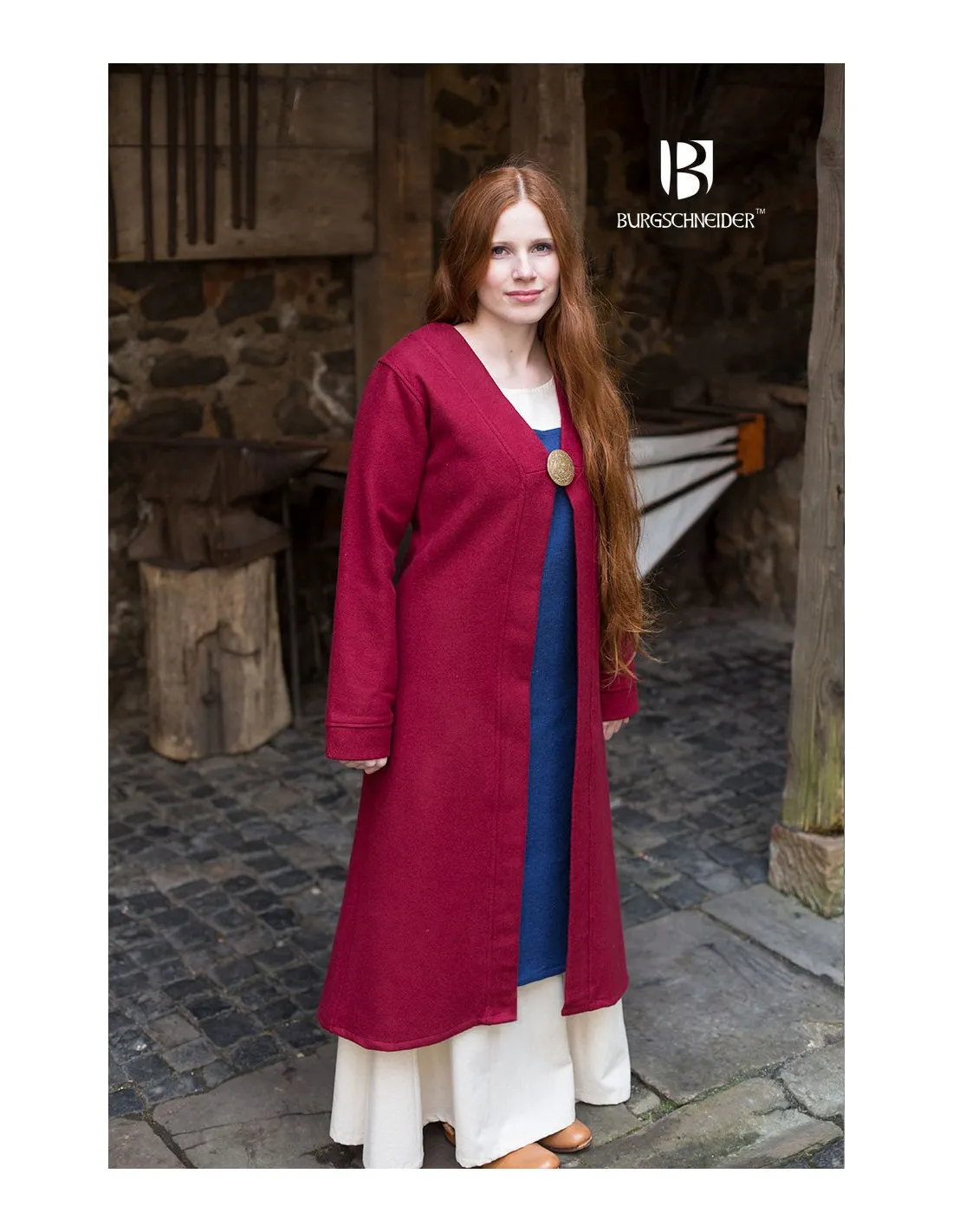 Brial Medieval Aslaug Rojo en Lana