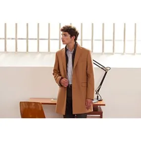 Camel Men's wool/cashmere wool coat - HONORÉ II