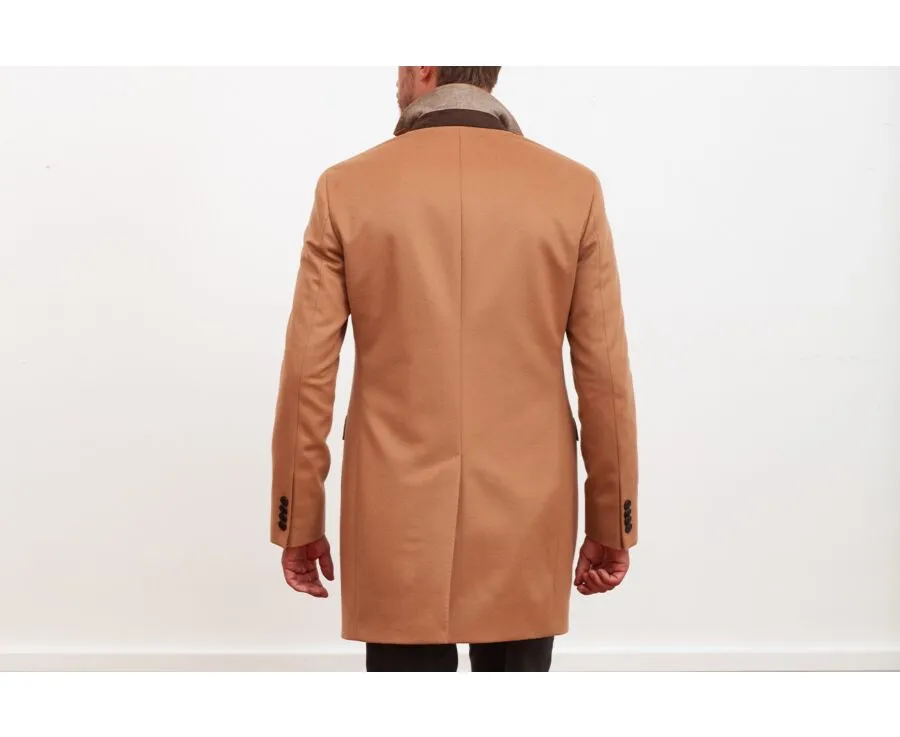 Camel Men's wool/cashmere wool coat - HONORÉ II