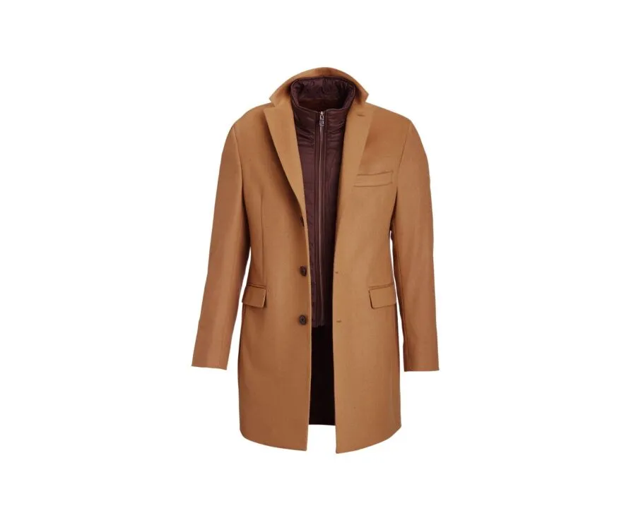 Camel Men's wool/cashmere wool coat - HONORÉ II