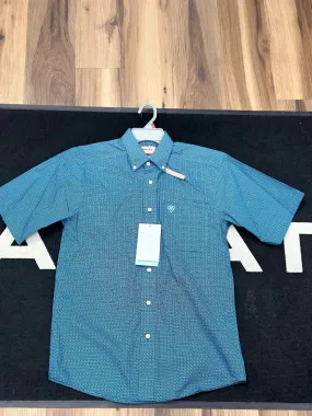 Camisa ariat classic manga corta azul arrecife