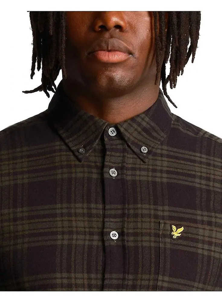 Camisa de franela a cuadros Lyle & Scott para hombre Mountain Moss