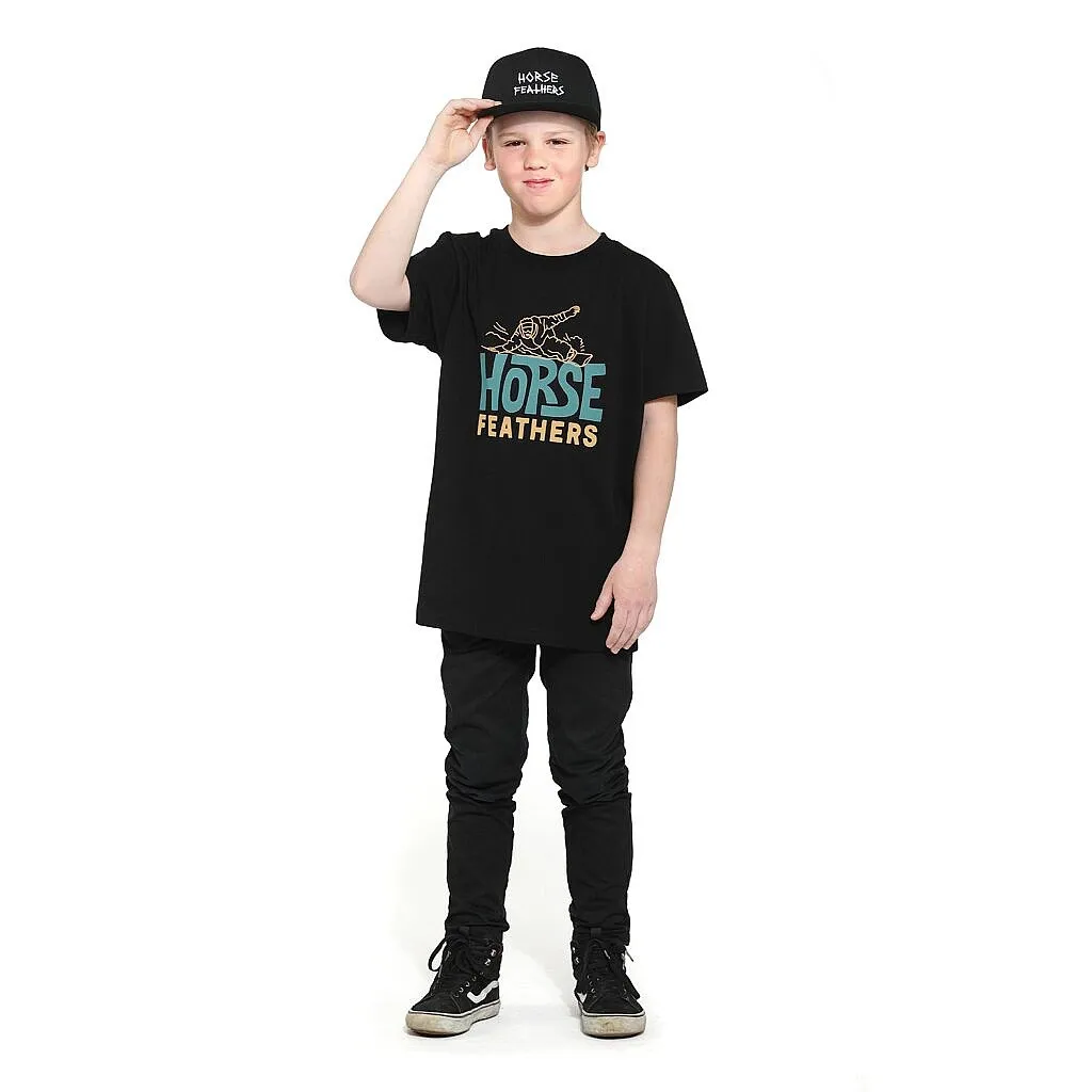 camisa Horsefeathers Joyride - Black - unisex junior