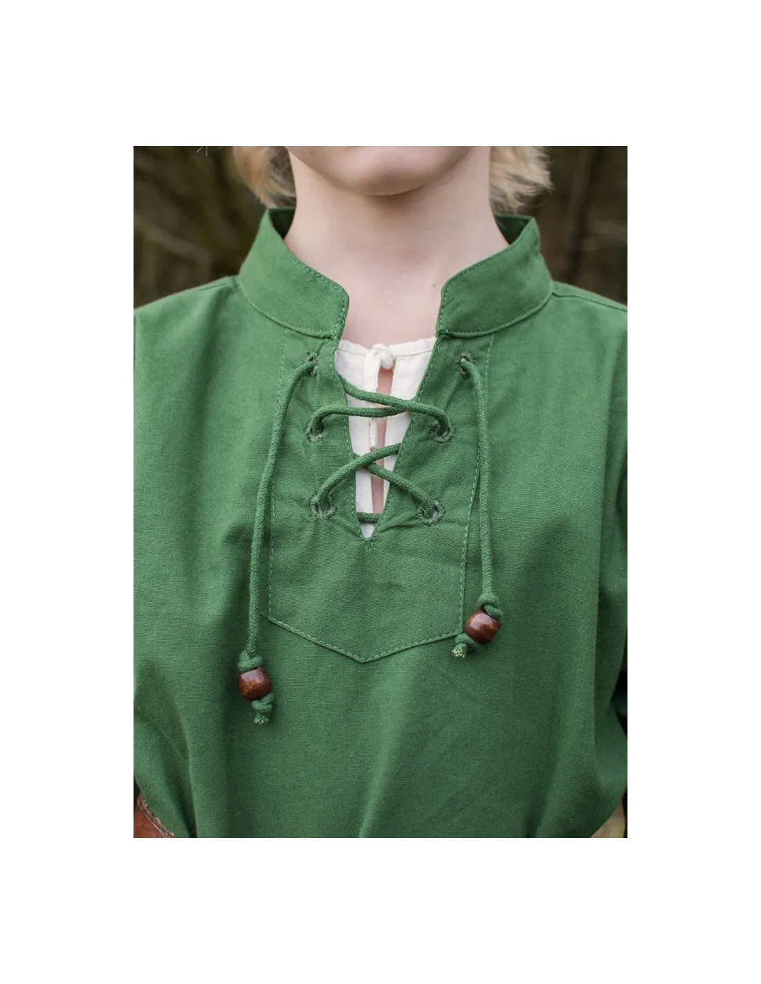 Camisa medieval verde para niño, Colin