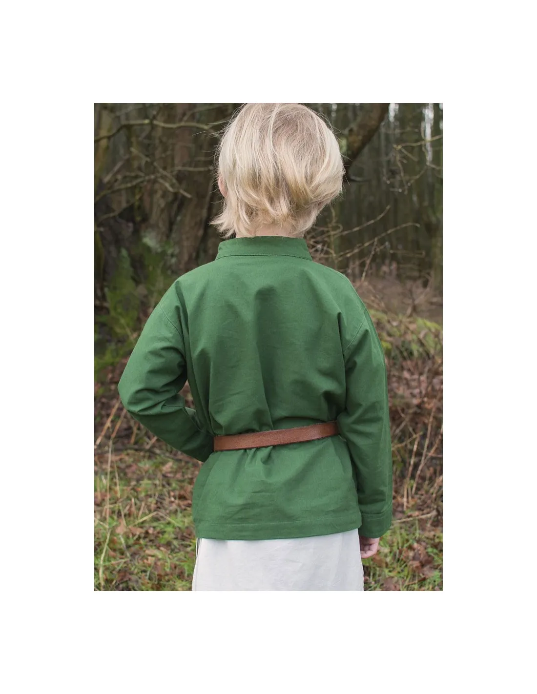 Camisa medieval verde para niño, Colin