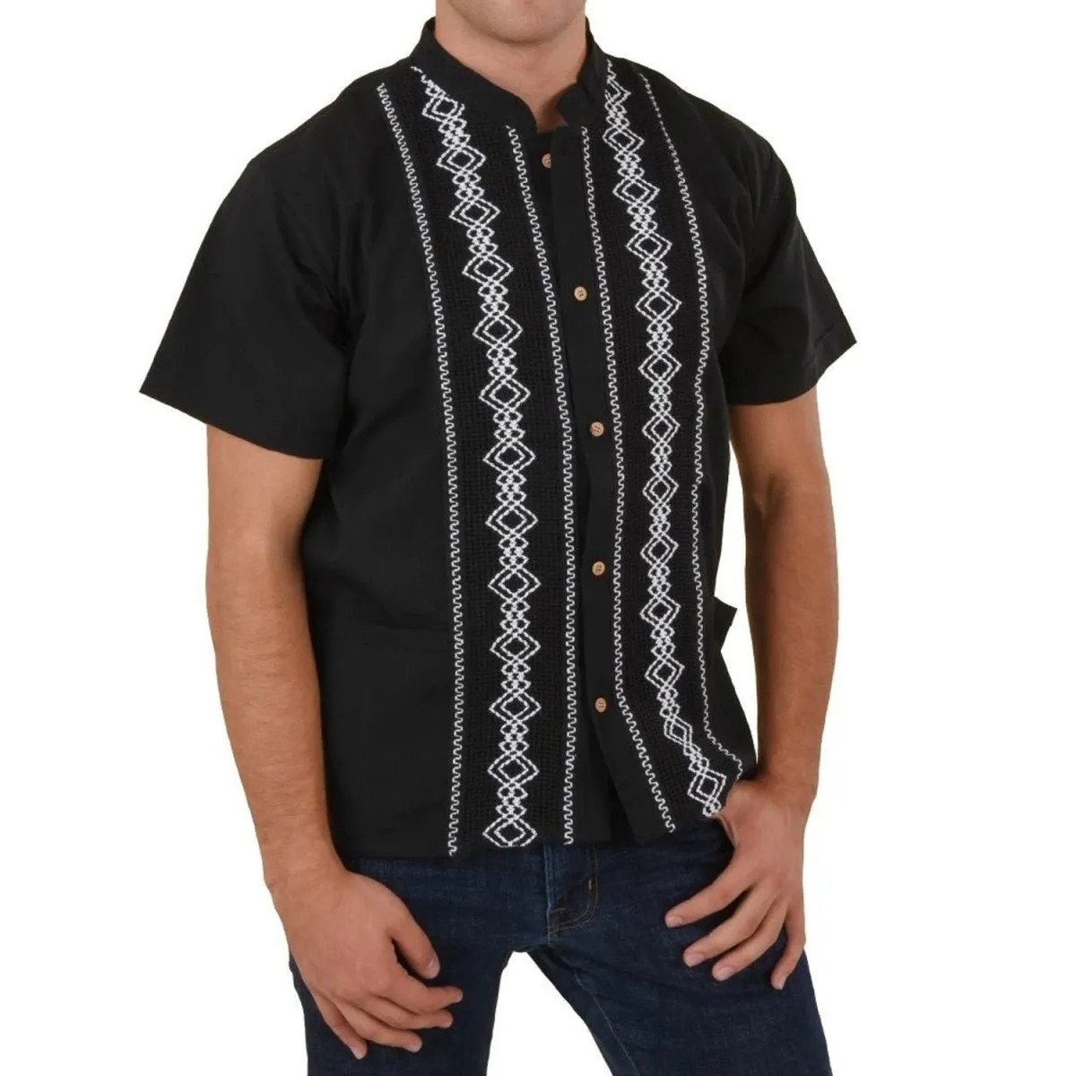 Camisa para Hombre Manga Corta Color Negro IMP-78134