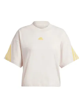 Camiseta adidas Future Icons 3Bandas Mujer Beige