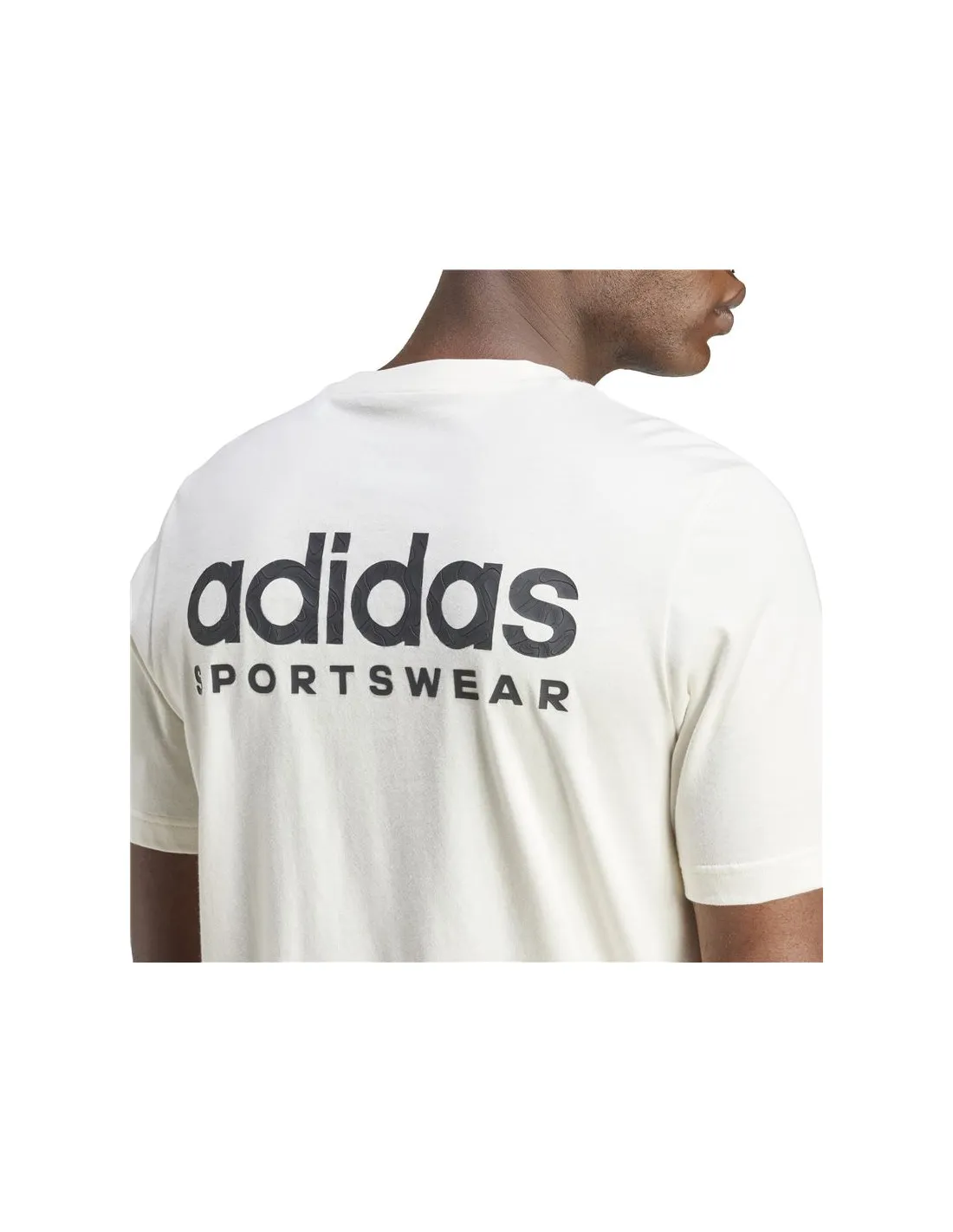 Camiseta adidas Molded Linear Hombre Blanca