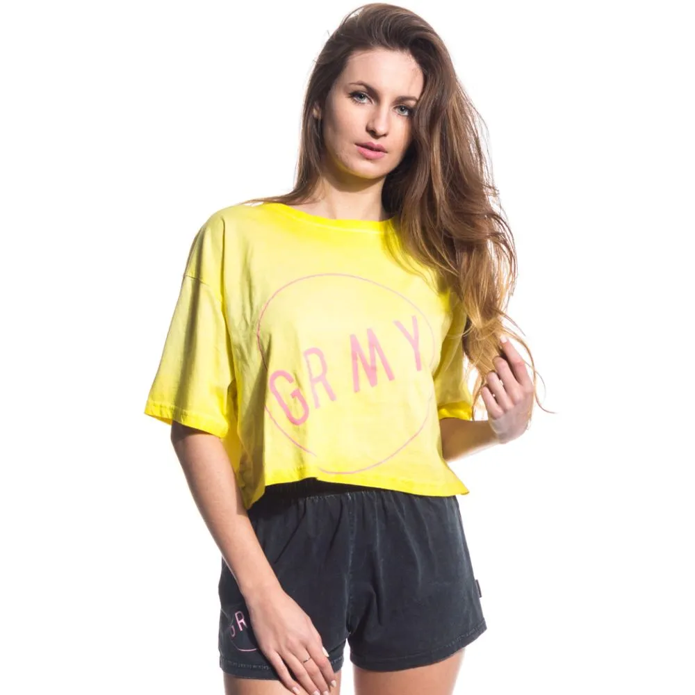 CAMISETA CHICA GRIMEY THE INFAMOUS BF CROP TEE SS17 WASHED YELLOW