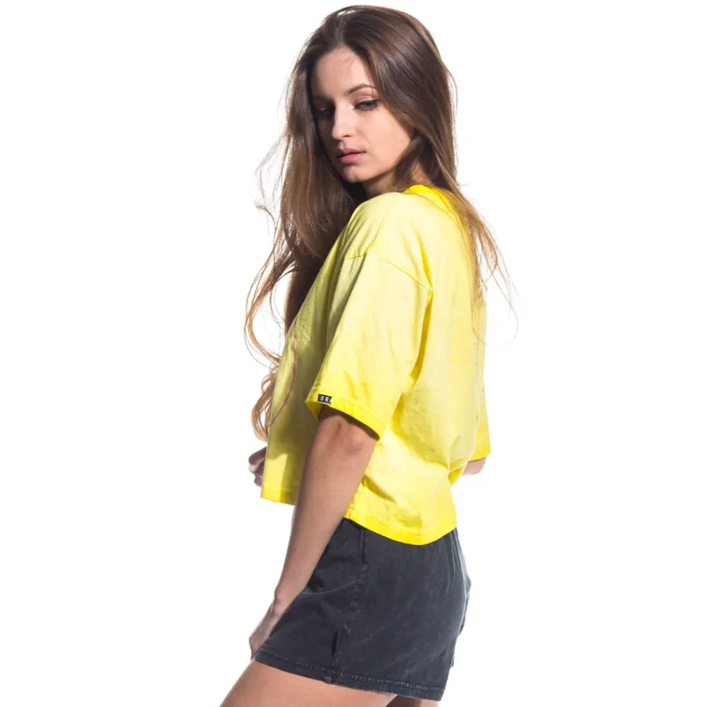 CAMISETA CHICA GRIMEY THE INFAMOUS BF CROP TEE SS17 WASHED YELLOW