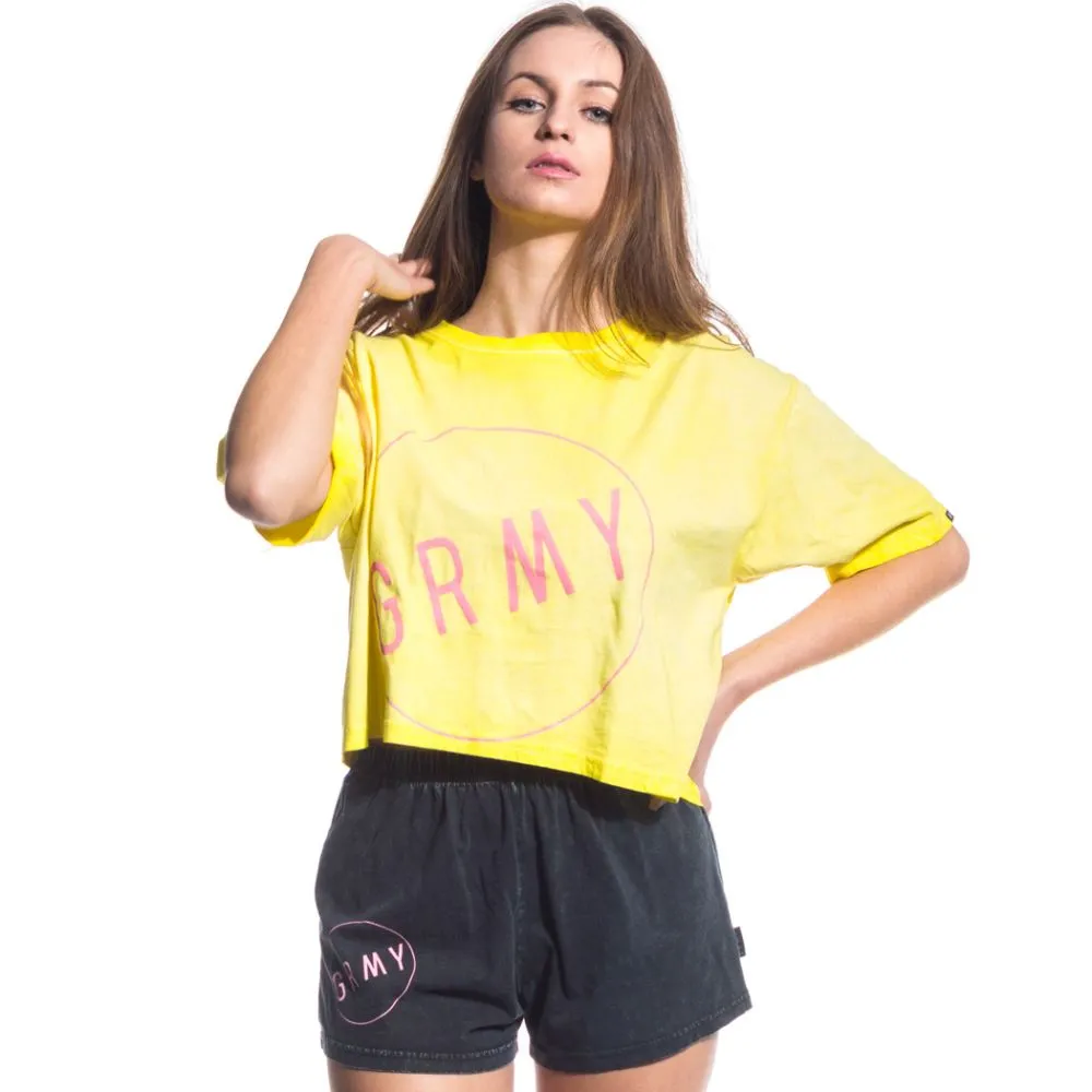 CAMISETA CHICA GRIMEY THE INFAMOUS BF CROP TEE SS17 WASHED YELLOW