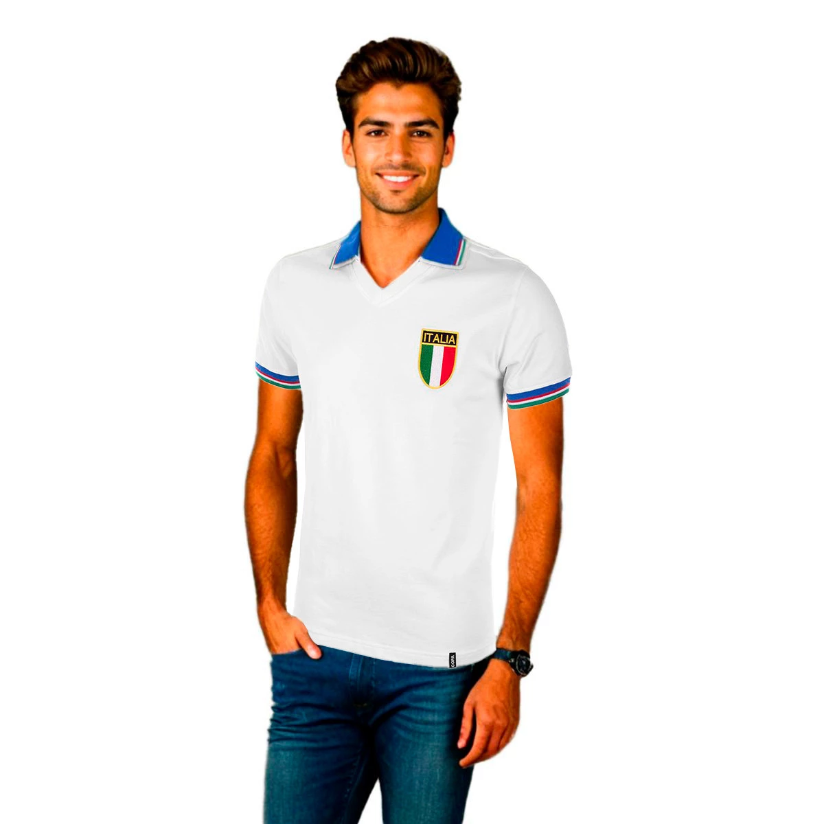 Camiseta COPA Italy Segunda Equipación World Cup 1982 Retro