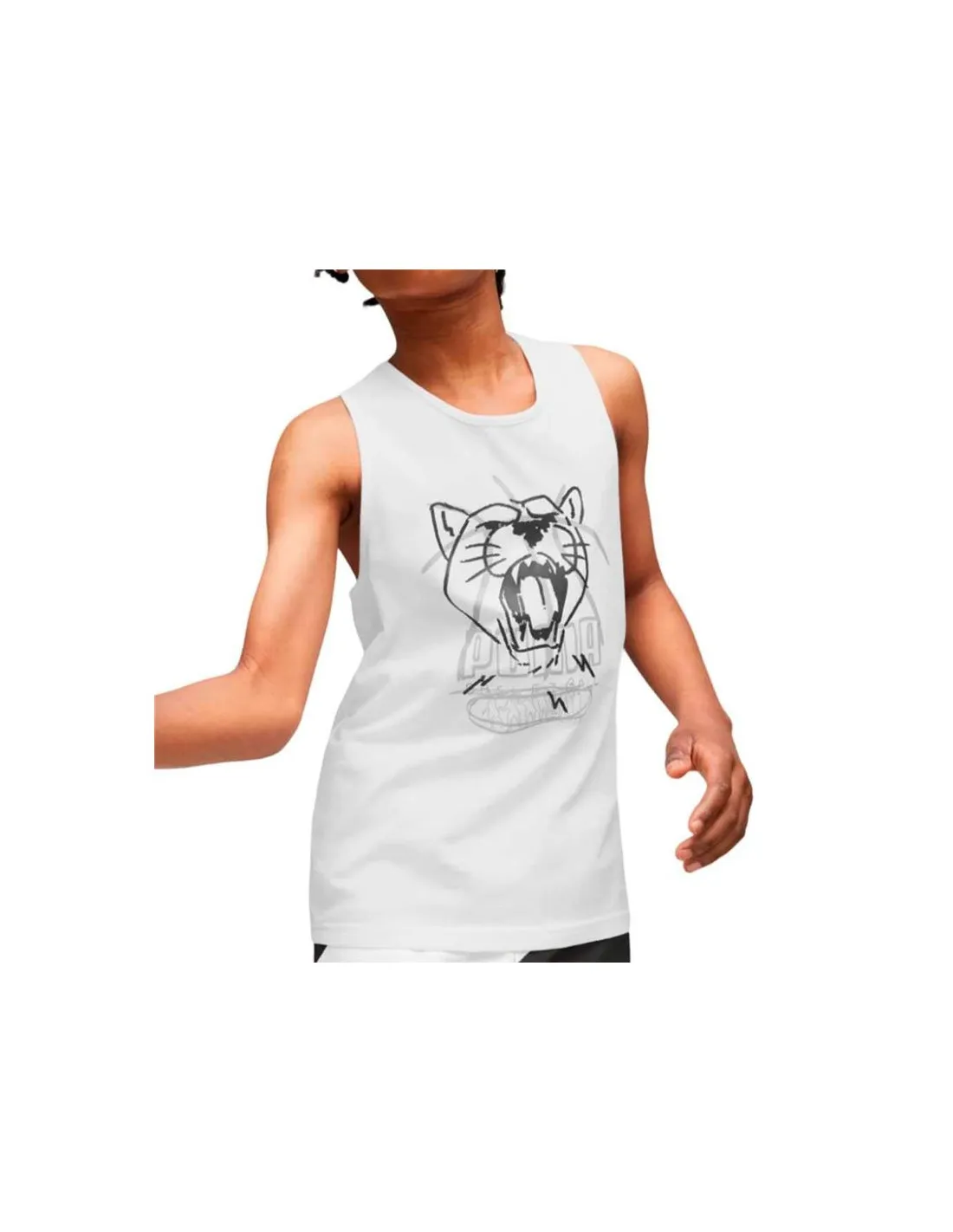 Camiseta De Baloncesto Puma Basketball Tank B Niño Blanco