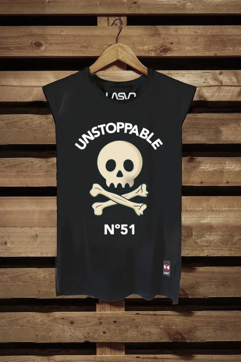 Camiseta de mujer sin mangas UNSTOPPABLE negra