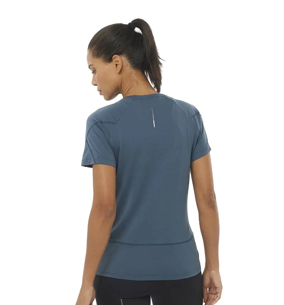 Camiseta M/c Trail_Mujer_SALOMON Cross Run Ss Tee W