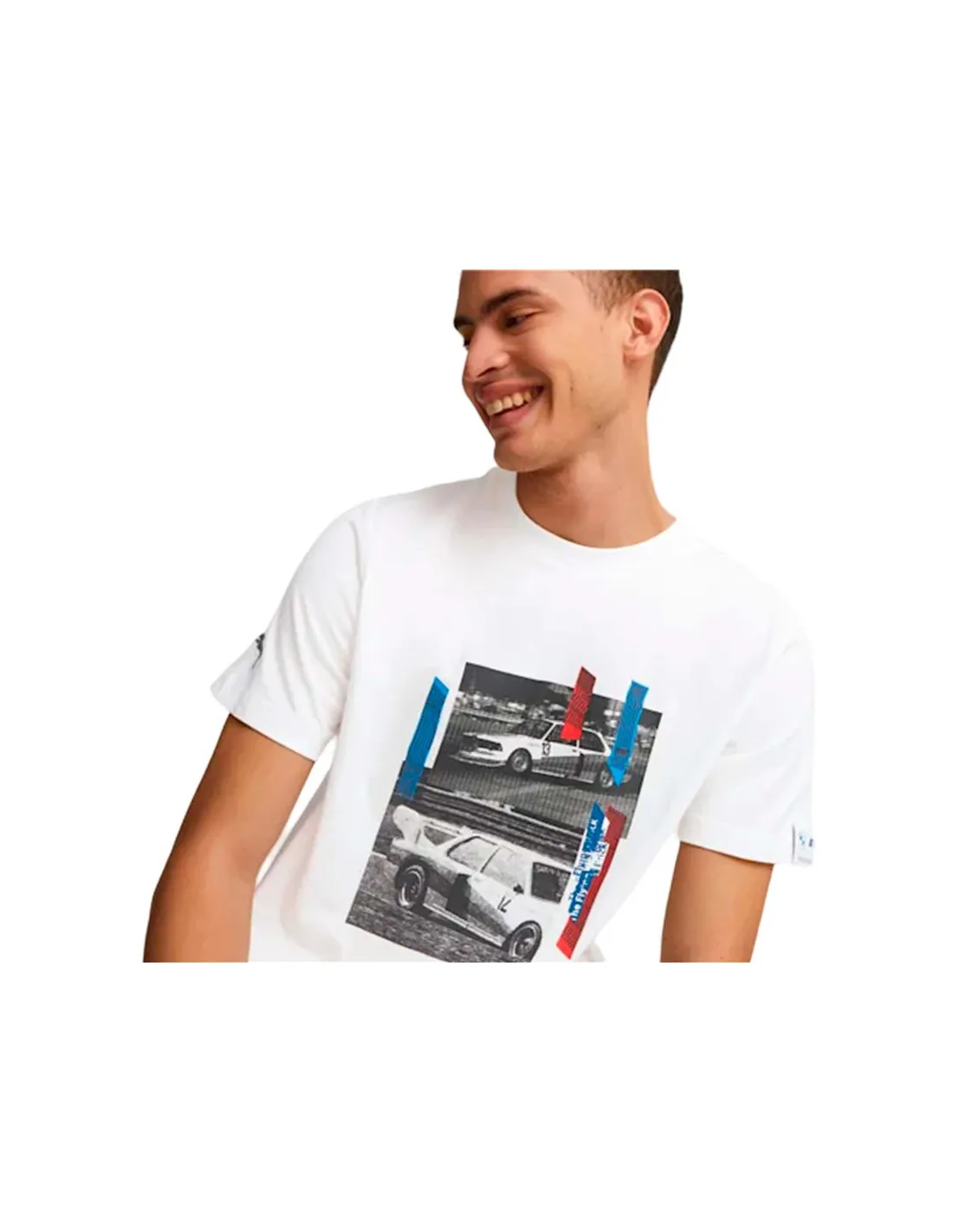 Camiseta Puma Bmw Mms Car Graphic Blanco