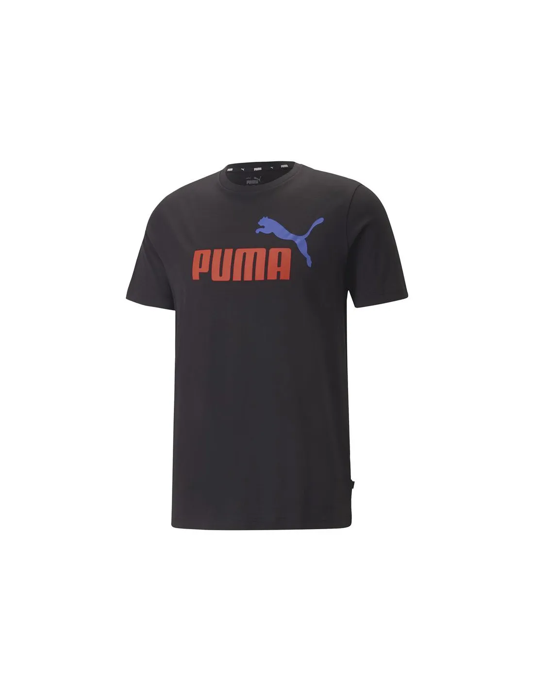 Camiseta Puma Essentials + 2 Col Logo Hombre Negro