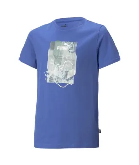 Camiseta Puma Essentials+ Street Art Grap Niño Royal Sapphire