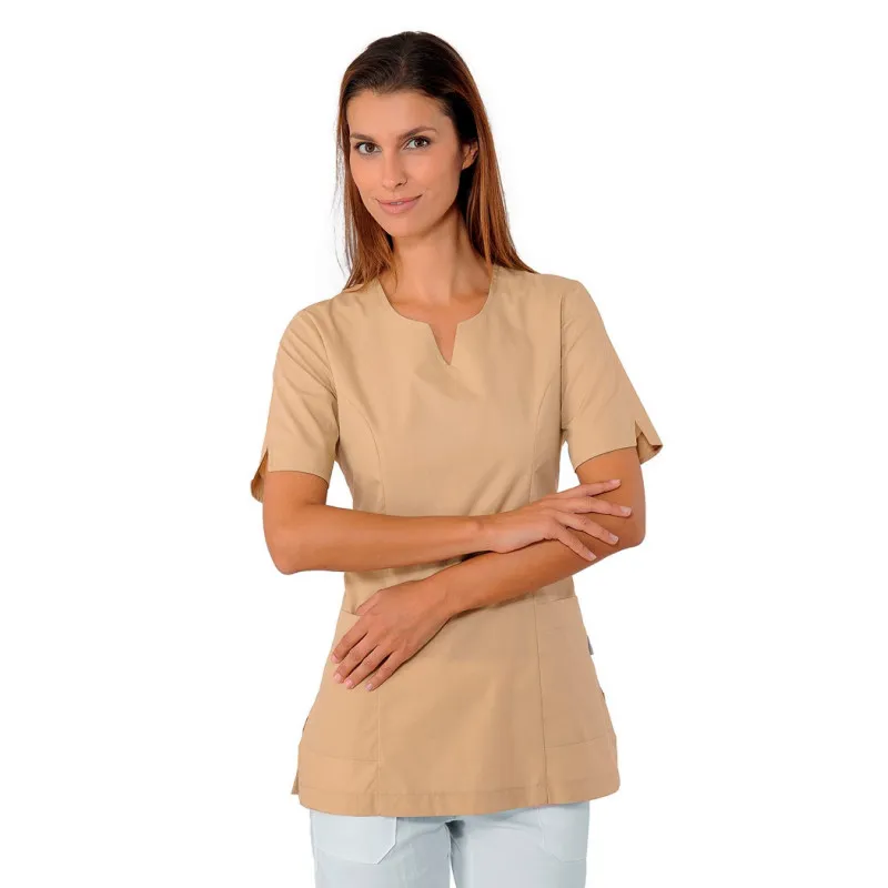 Casaca Slim Fit cuello llave Tiffany beige Isacco - Outlet Talla XL