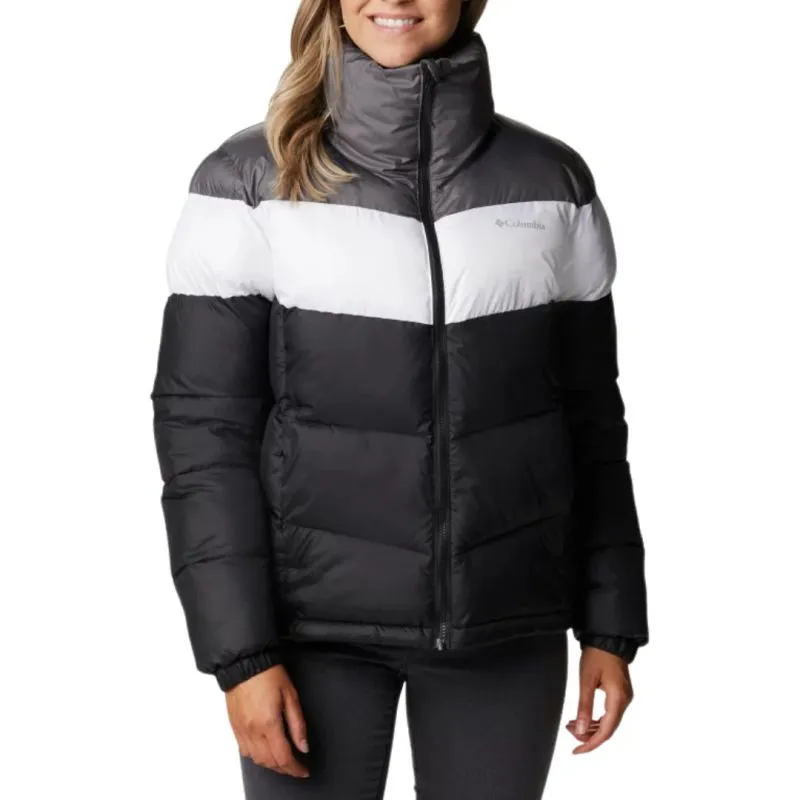 Chaqueta de mujer Columbia Puffect Color Block (negro/blanco/C)