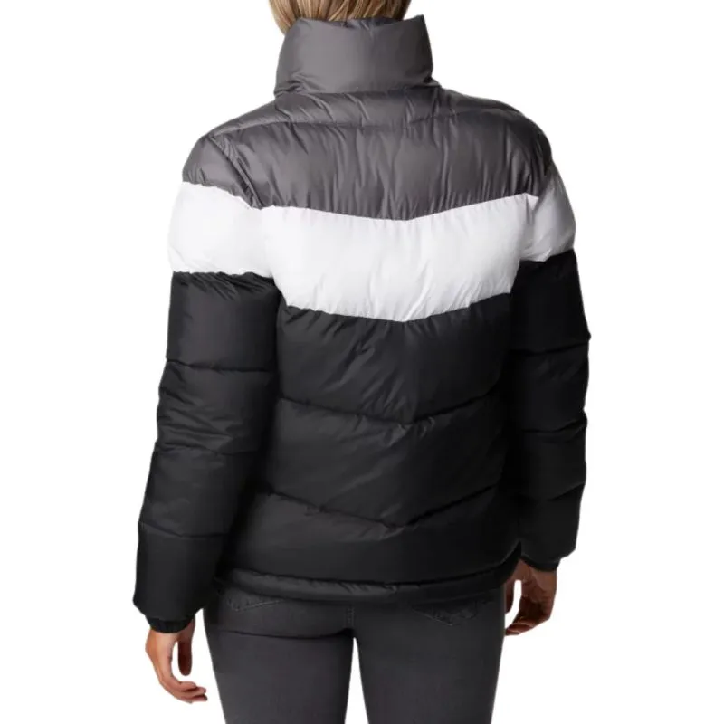 Chaqueta de mujer Columbia Puffect Color Block (negro/blanco/C)