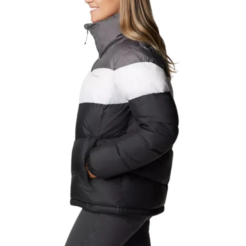 Chaqueta de mujer Columbia Puffect Color Block (negro/blanco/C)