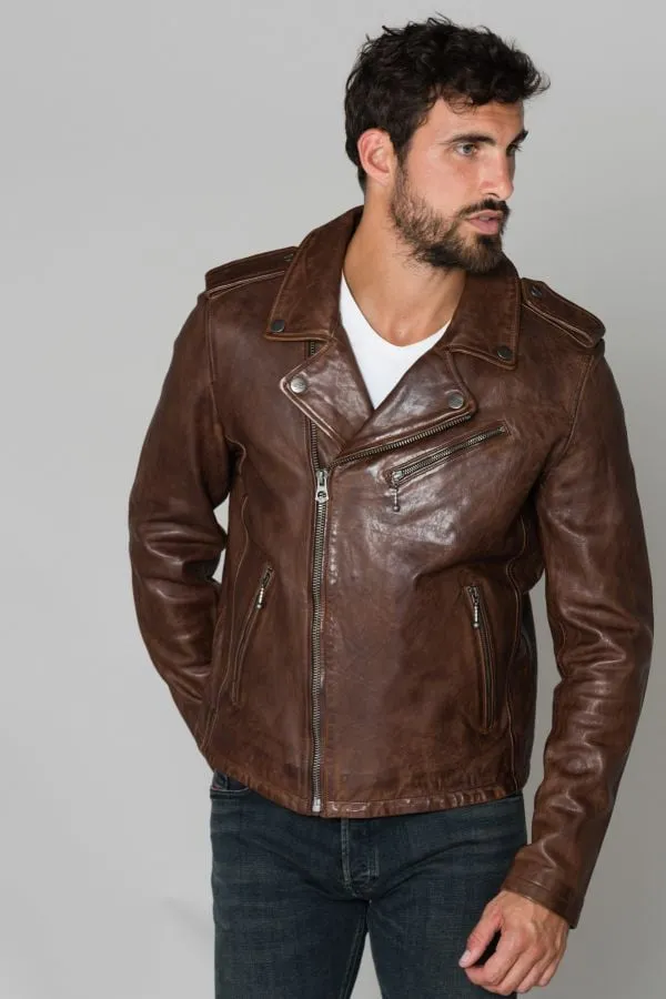 Chaqueta Hombre Daytona Golberg Lamb Paolo Dark Cognac