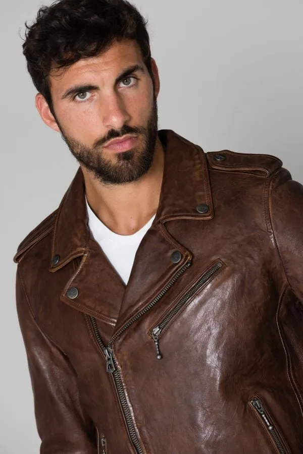 Chaqueta Hombre Daytona Golberg Lamb Paolo Dark Cognac