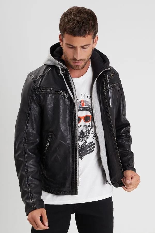 Chaqueta Hombre Daytona Winston Hood Lamb Vita Black