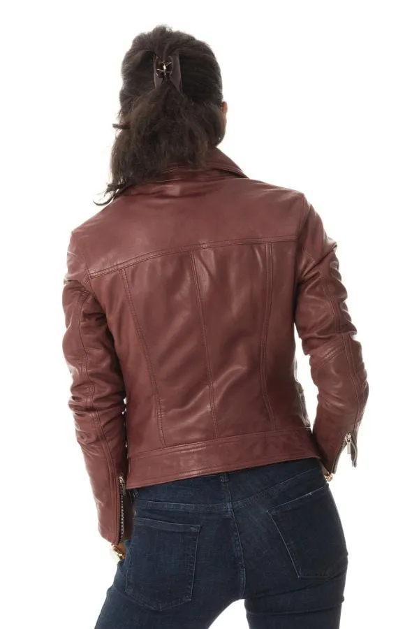 Chaqueta Mujeres Rose Garden Panema Lamb Castel Burgundy Zz10