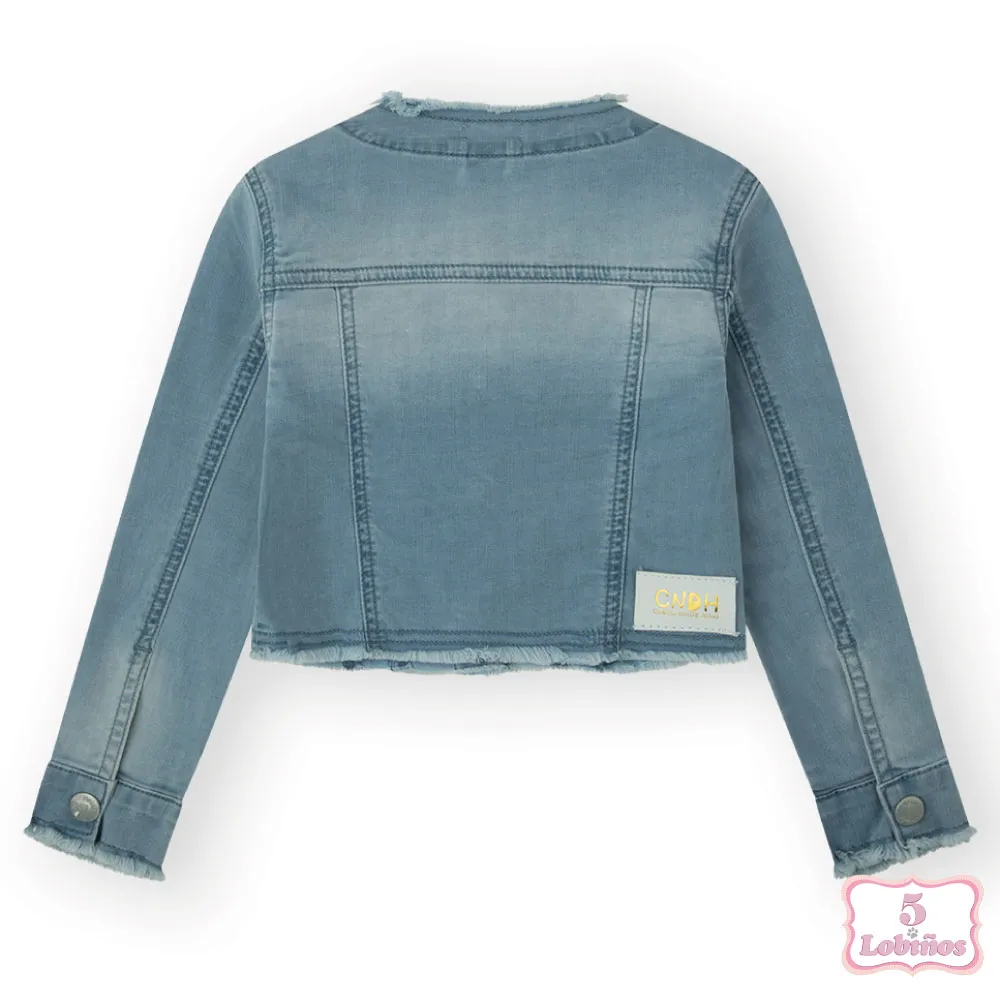 CHAQUETA NIÑA DENIM STUDDS Canada House