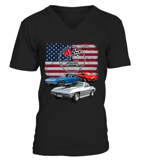 chevrolet corvette 2nd generation (1) Camiseta cuello en V Unisex