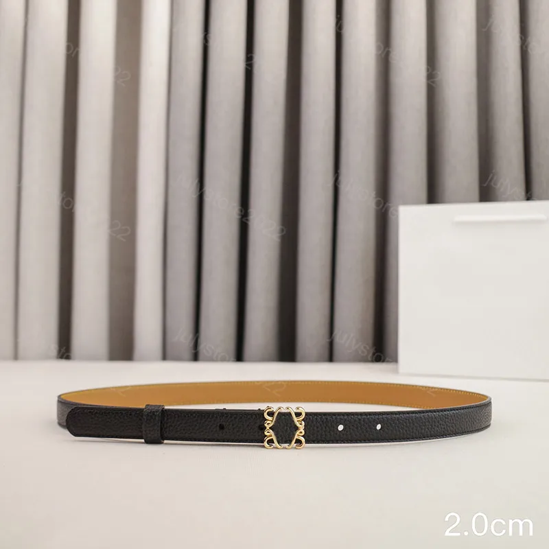 Cinturas de diseñador de lujo Cinturón de cuero genuino Ceinture Ceinture Luxe Ancho de 2.0 cm Cinstandas de moda Aleación dorad