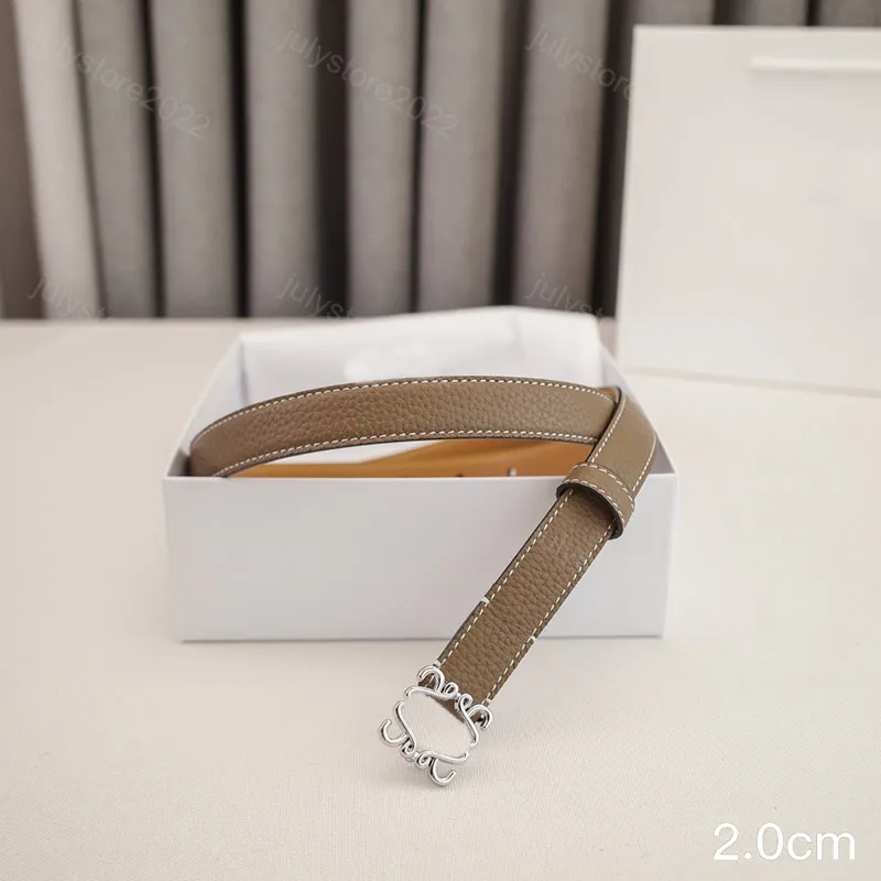 Cinturas de diseñador de lujo Cinturón de cuero genuino Ceinture Ceinture Luxe Ancho de 2.0 cm Cinstandas de moda Aleación dorad