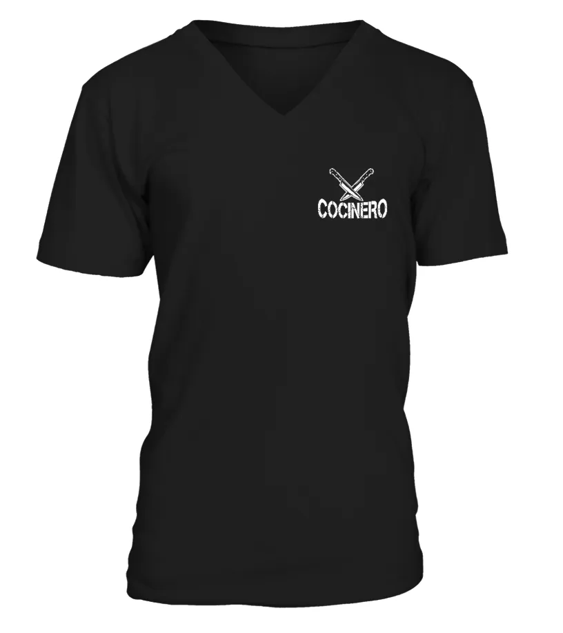 Cocinero. No puede heredarse, ni puede comprarse, ne lo he ganado con mi sangre… Camiseta cuello en V Unisex