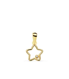 Colgante de Mujer Slim Star Oro 18K 9 mm