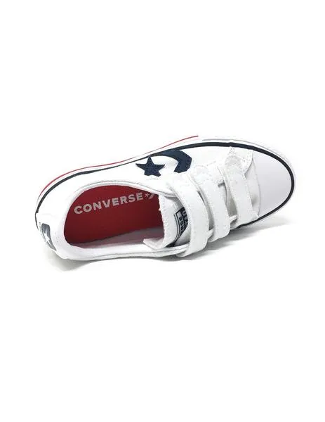 converse blanca velcros