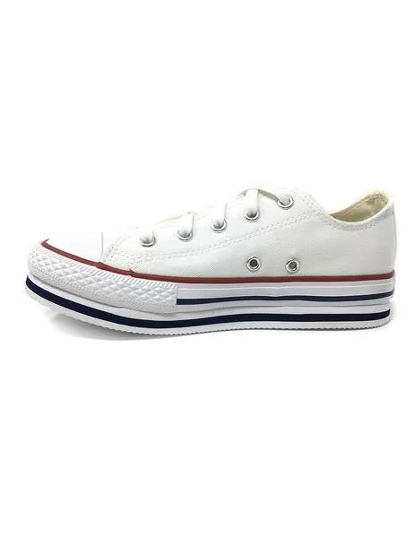 converse blanco plataforma