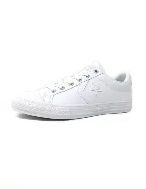 converse cordon piel blanca