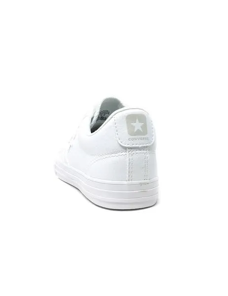 converse cordon piel blanca