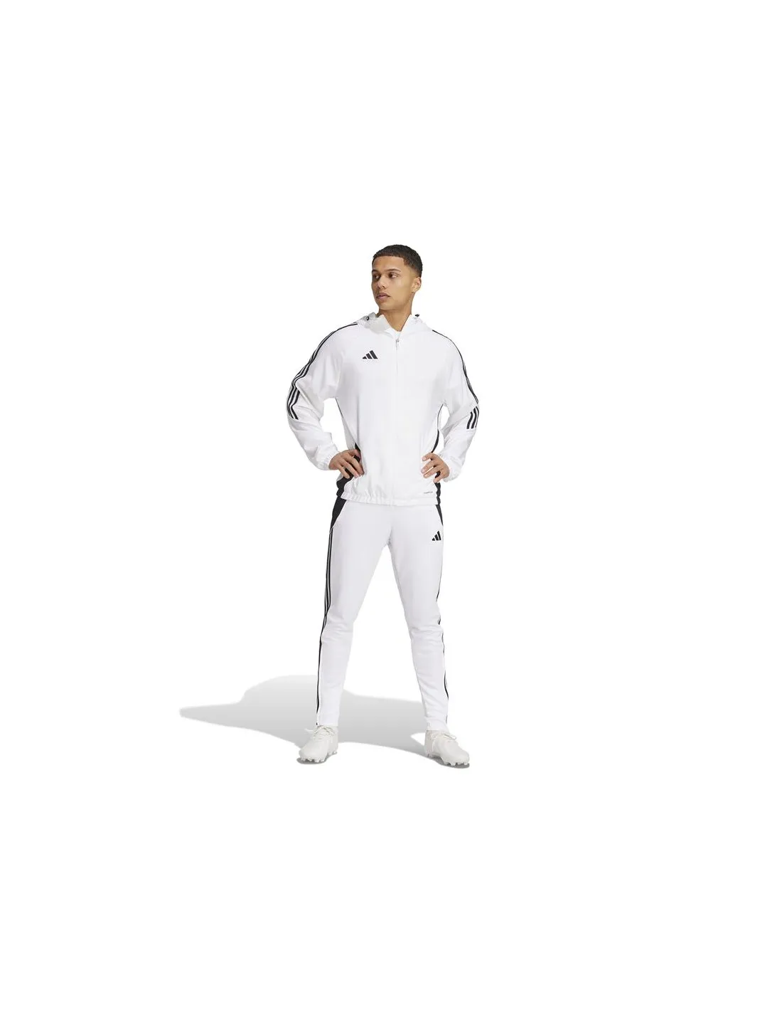 Cortavientos de Fútbol adidas Tiro24 Hombre Blanco