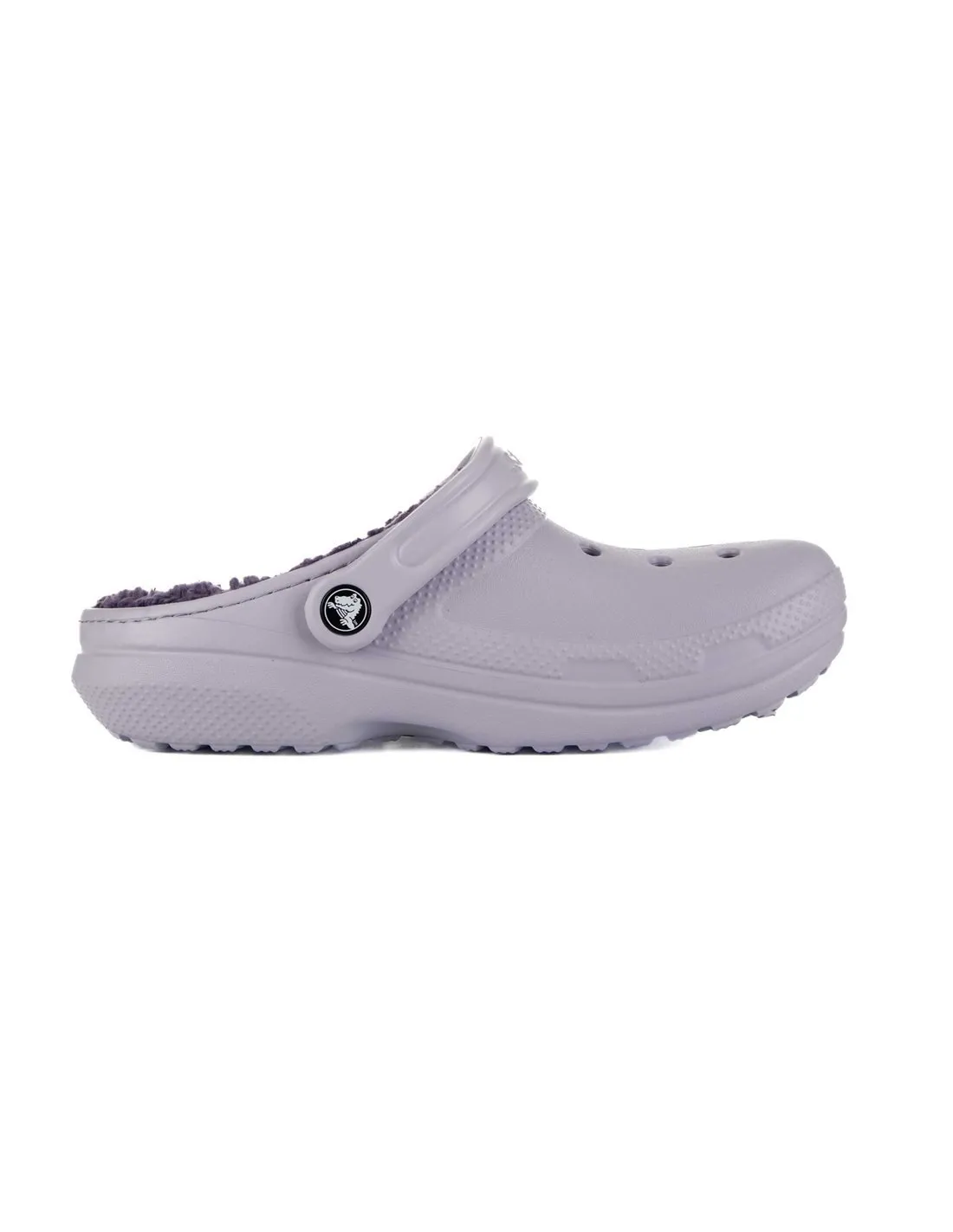 CROCS - Zuecos lavanda con forro cálido Classic Lined Clog 203591 5PU Mujer