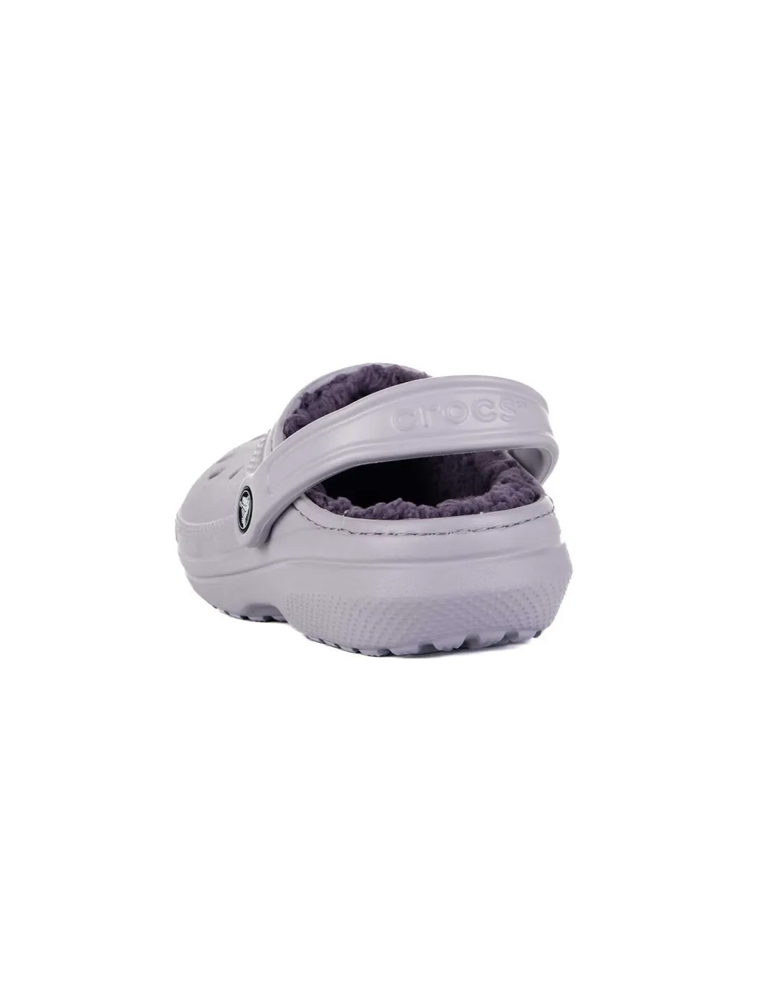 CROCS - Zuecos lavanda con forro cálido Classic Lined Clog 203591 5PU Mujer