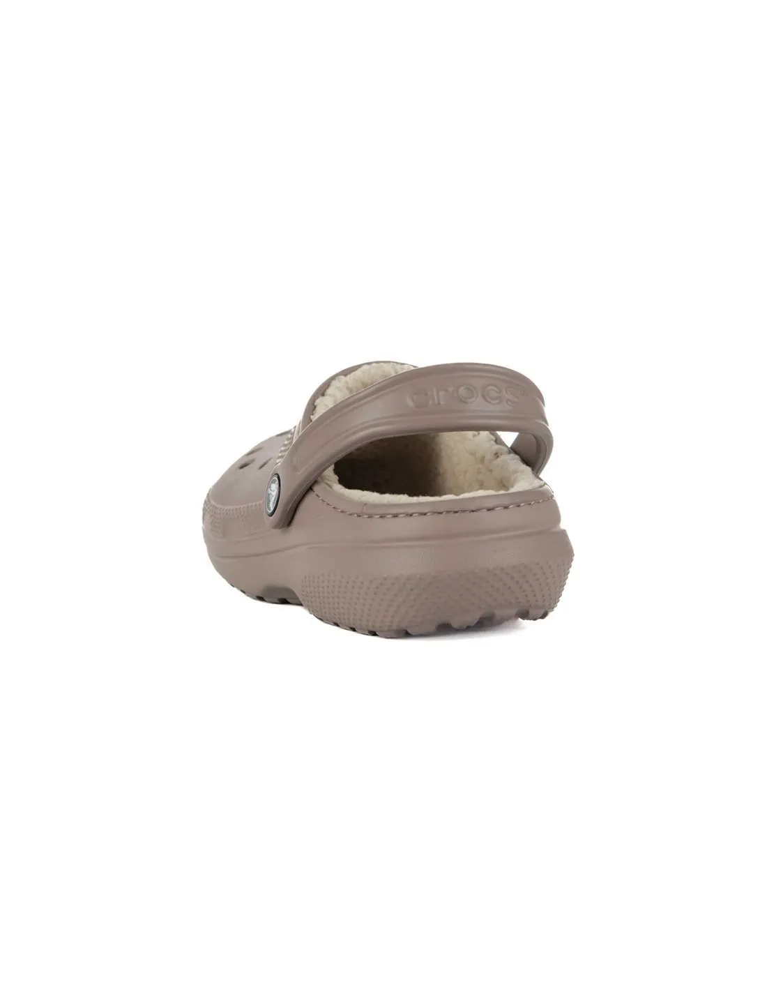 CROCS - Zuecos marrón claro con forro cálido Classic Lined Clog 203591 2YB Mujer