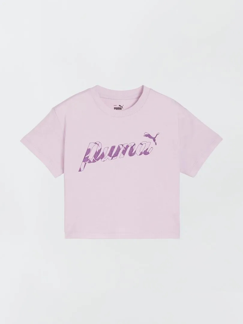 Crop top 'Puma' de algodón - ROSA