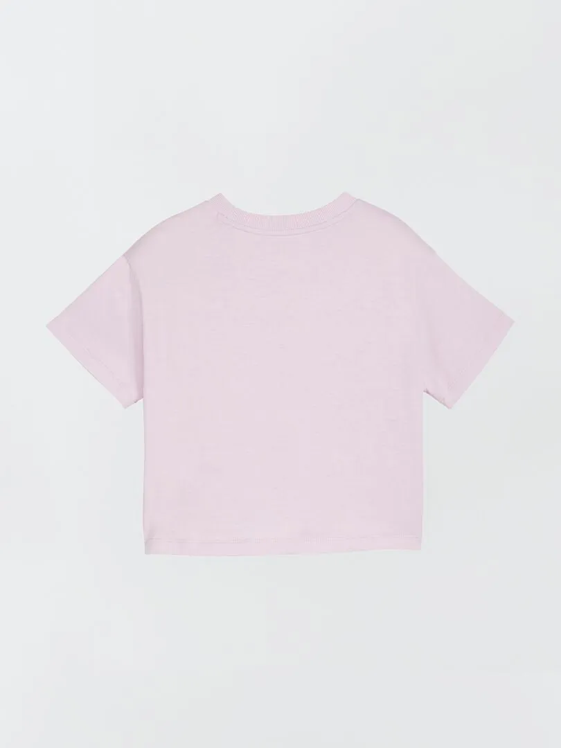 Crop top 'Puma' de algodón - ROSA