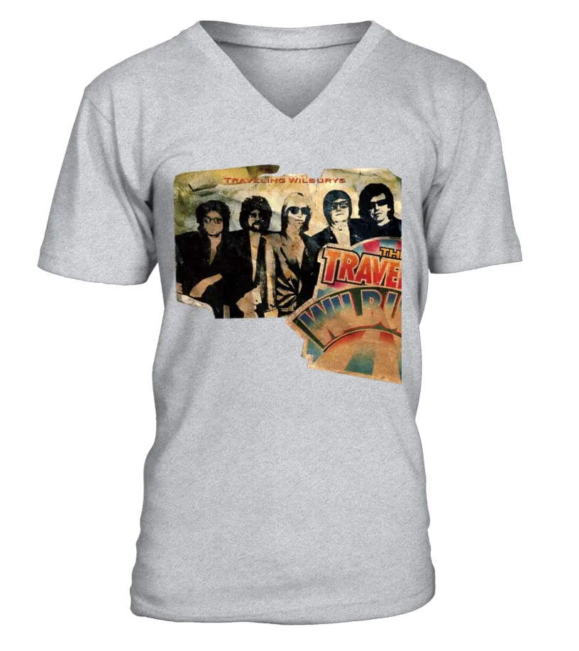 CTR80S-007-GR. Traveling Wilburys - Traveling Wilburys Vol. 1 Camiseta cuello en V Unisex