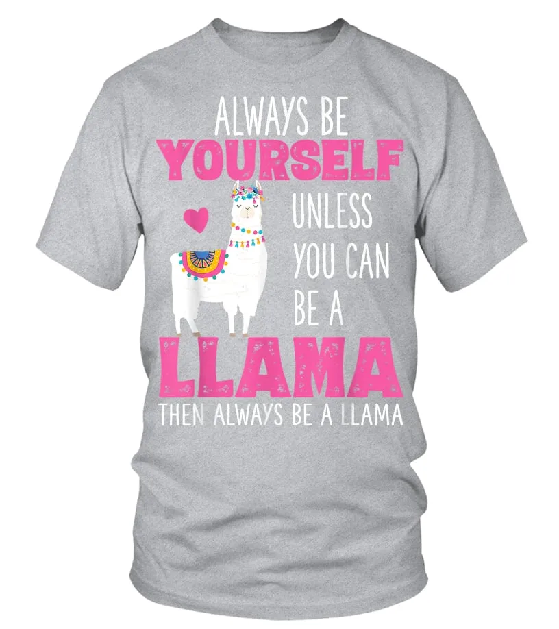 Cute Funny Llama Shirt Llamas Lover Shirts Gifts Girls Women T-Shirt Camiseta cuello redondo Unisex