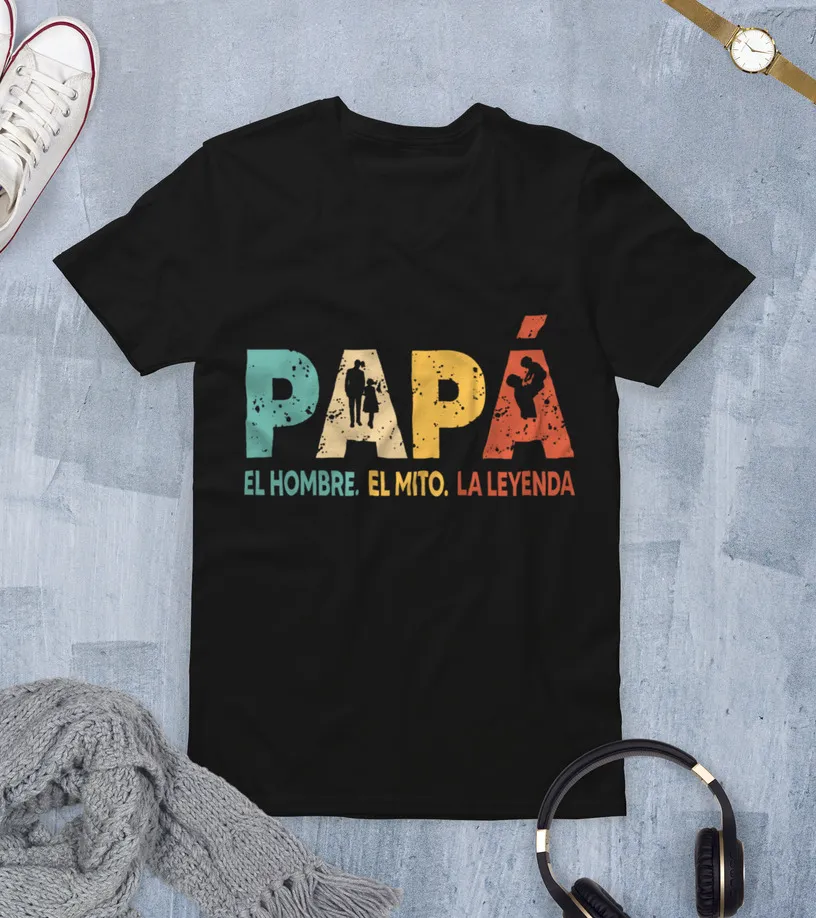 Dad The Man The Myth The Legend ES Edición Limitada Camiseta cuello en V Unisex